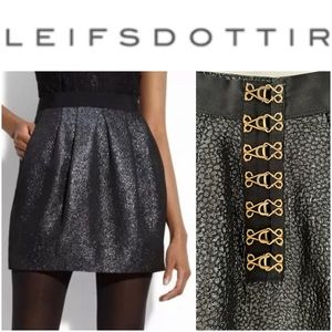 Leifsdottir Anthropologie Shimmer Mini Skirt - 4